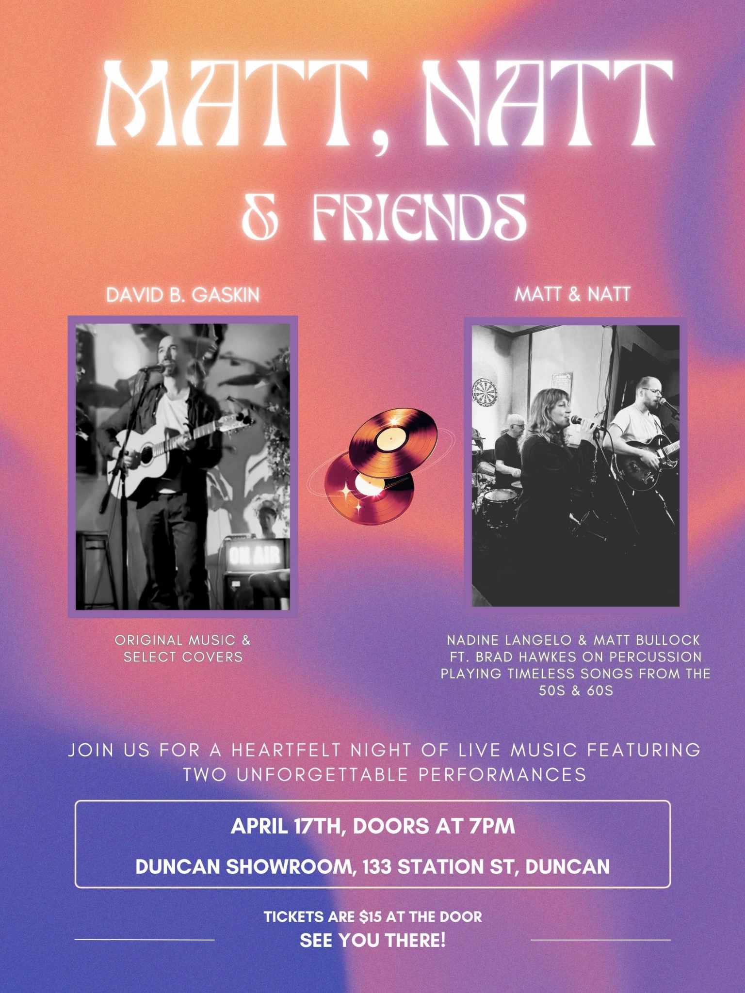 Playing the Duncan Showroom April 17th!